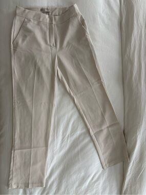 Women's Cream Straight-Leg Chinos - Tailored Everyday Style